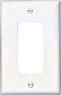 Eaton Wiring Devices PJ26W Wallplate, Decorative, 4-7/8 in L, 3-1/8 in W, 1-Gang, Polycarbonate, White, High-Gloss