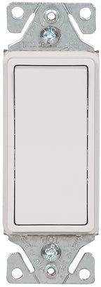 Eaton Wiring Devices 7503W-BOX Rocker Switch, 15 A, 120/277 V, 3-Way, Push Wire Terminal