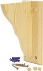 Waddell 1350 Shelf Bracket, 6 in L, 4 in H, Wood, Natural, Pack of 10
