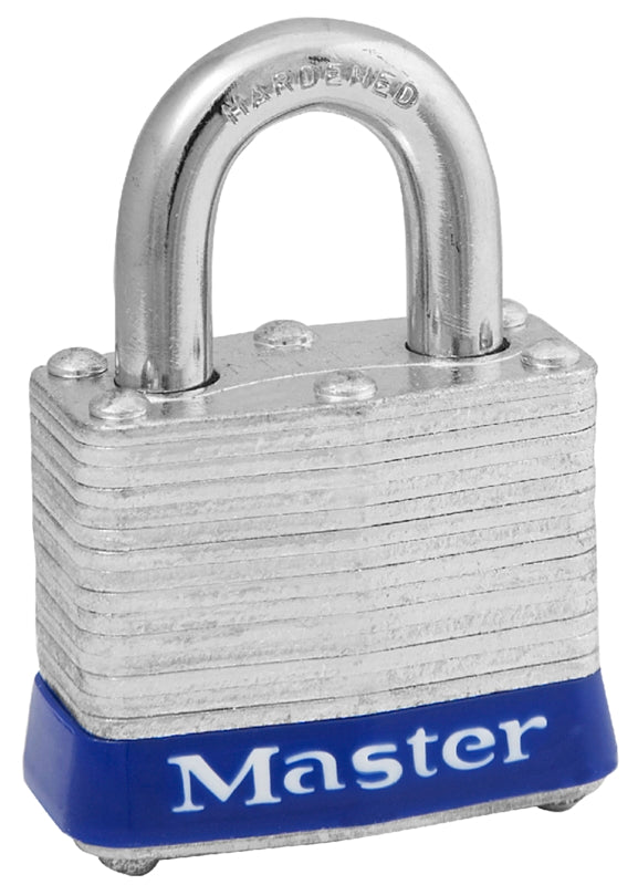 Master Lock 3UP Padlock, Non-Keyed Key, Open Shackle, 9/32 in Dia Shackle, 3/4 in H Shackle, Steel Shackle, Steel Body