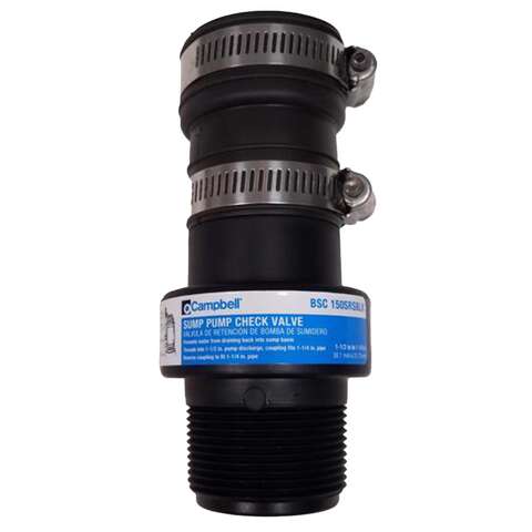 Campbell 1-1/2 in. D X 1-1/2 in. D Rubber Swing Check Valve