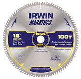 Irwin Marathon 14084 Table Saw Blade, 12 in Dia, 1 in Arbor, 100-Teeth, Carbide Cutting Edge