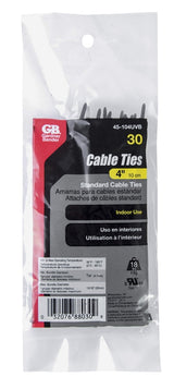 GB 45-104UVB Cable Tie, 6/6 Nylon, Black