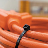 Gardner Bender 45-312UVB Cable Tie, 3 in Max Bundle Dia, Double-Lock Locking, 6/6 Nylon, Black, 11 in L