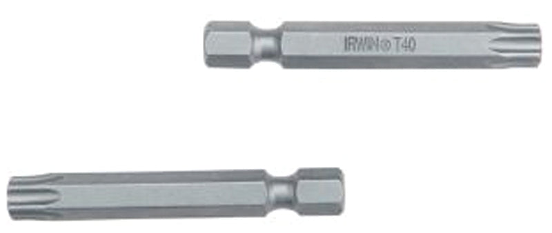 Irwin 93330 Power Bit, T27 Drive, Torx Drive, 1/4 in Shank, Hex Shank, 1-15/16 in L, High-Grade S2 Tool Steel