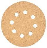 DEWALT DW4303 Sanding Disc, 5 in Dia, Coated, 120 Grit, Fine, Aluminum Oxide Abrasive, Paper Backing, 8-Hole, 5/PK