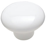 Amerock Allison Value Series 217WHT Cabinet Knob, 11/16 in Projection, Traditional, 1-1/2 in, Ceramic