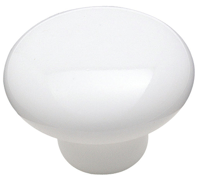 Amerock Allison Value Series 217WHT Cabinet Knob, 11/16 in Projection, Traditional, 1-1/2 in, Ceramic
