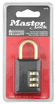 Master Lock 647D Padlock, Resettable Combination Key, 3/16 in Dia Shackle, 7/8 in H Shackle, Steel Shackle, Zinc Body