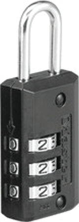 Master Lock 646T Padlock, Resettable Combination Key, 1/8 in Dia Shackle, 11/16 in H Shackle, Steel Shackle, Zinc Body
