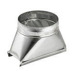 Lambro 120 Range Hood Transition, Round, 3-1/4 in W to 4 in Dia x 10 in L Dimensions, Aluminum