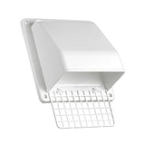 Lambro 351W-R Wall Cap, Plastic, White, For: Round Ducts