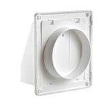 Lambro 351W-R Wall Cap, Plastic, White, For: Round Ducts