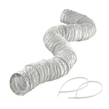 Lambro 1303 Series Vent Hose, Includes: (2) Adjustable Nylon Clamps, (1) Vinyl Duct, 4 in ID, 8 ft L, Vinyl, White