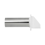 Lambro 222WS Hood Vent, 5-1/2 in W Hood, 5.69 in H Hood, 3 in Duct, Plastic Hood, White Hood