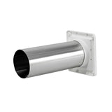 Lambro 267WS Louvered Vent, 5.44 in Dia, 10.63 in L, Plastic, White, Wall Installation