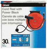 CCI 48006 Power Cord Reel, 30 ft L Cord, 14 AWG Wire, 125 V, Orange