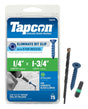 Tapcon 28375 Concrete Screw Anchor, T30 Screw, 1/4 in Dia, 1-3/4 in L, Steel, Climaseal, 75/PK