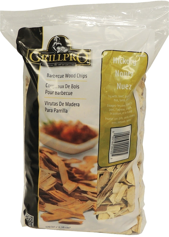 GrillPro 00220 Smoking Chips, Hickory, Wood, 170 cu-in Bag