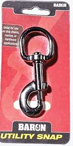 Baron C-225-5/8 Bolt Snap, 3/8 in Snap Opening, 110 lb Working Load, Aluminum/Zinc