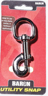 Baron C-225-5/8 Bolt Snap, 3/8 in Snap Opening, 110 lb Working Load, Aluminum/Zinc