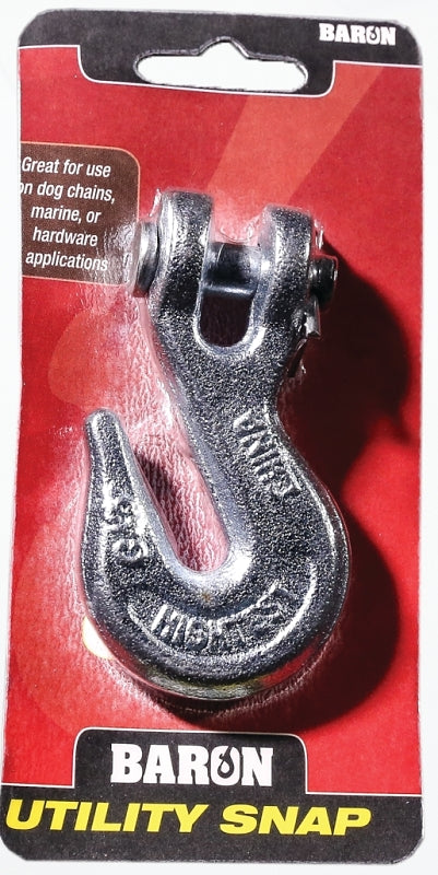 Baron C-330-5/16 Clevis Grab Hook, 3900 lb Working Load, Steel, Electro-Galvanized