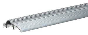 Frost King ST26A Series Top Threshold, 3/4 in H, 36 in L, 3 in W, Aluminum/Vinyl, Silver