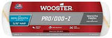 Wooster RR642-9 Roller Cover, White, 3/8 in Thick Nap, 9 in L, Woven Fabric Cover