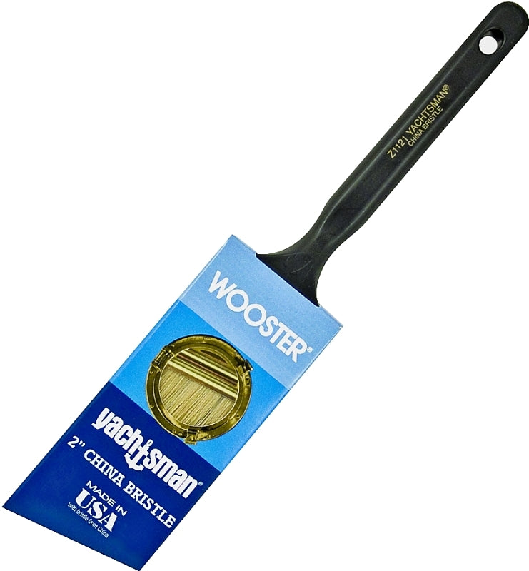 Wooster Z1121-2 Paint Brush, Black/Natural White, Plastic Handle, 2 in W, 2-7/16 in L Bristle, China Bristle
