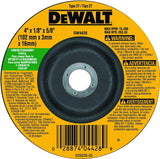 DEWALT DW4428 Grinding Wheel, 4 in Dia, 1/8 in Thick, 5/8 in Arbor, 24 Grit, Coarse, Silicone Carbide Abrasive