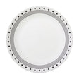 Corelle Livingware Black/White Glass City Block Dinner Plate 10-1/4 in. D 1 pk