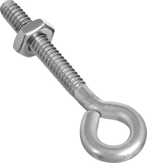 National Hardware N221-564 Eye Bolt, #10-24 Thread, 1-1/4 in L Thread, 0.28 in ID Dia Eye, 1.41 in L Shank, Pack of 10