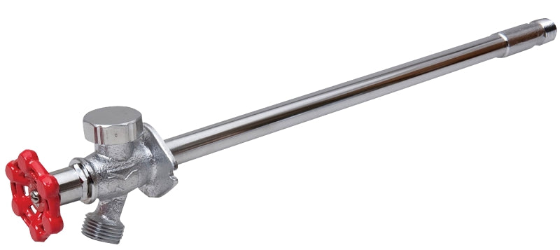 B & K 104-517 Anti-Siphon Frost-Free Sillcock Valve, 10 in L, 1/2 x 3/4 in, MPT x Hose, 125 psi, Brass Body, Chrome