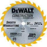 DEWALT DW9054 Circular Saw Blade, 5-3/8 in Dia, 10 mm Arbor, 24-Teeth, Carbide Cutting Edge