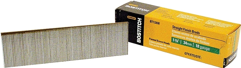 Bostitch BT1335B Nail, Glue Collation, 1-3/8 in L, 18 Gauge, Steel, Coated, Brad Head, Smooth Shank, 3000/PK