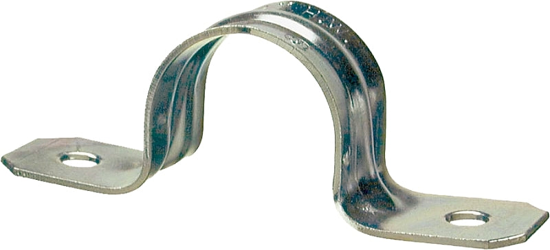 Halex 26126 Conduit Strap, 2 in, 1 in L, Steel, Galvanized, 2/BAG