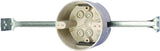 fiberglassBOX 9350-BHK Ceiling Box, Bar Hanger, Ceiling Mounting, 4 in W, 4 in D, 2-7/16 in H, Thermoset Fiberglass