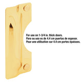 Defender Security U 9502 Entry Door Latch Shield, 7 in L, 3 in W, Steel, Brass