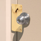 Defender Security U 9502 Entry Door Latch Shield, 7 in L, 3 in W, Steel, Brass