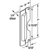 Defender Security U 9502 Entry Door Latch Shield, 7 in L, 3 in W, Steel, Brass
