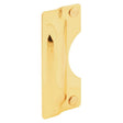 Defender Security U 9502 Entry Door Latch Shield, 7 in L, 3 in W, Steel, Brass
