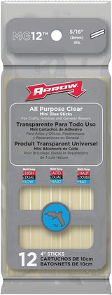 Arrow MG12 Glue Stick, Clear, 0 to 356 deg F Temperature