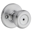 Kwikset 300T 26DRCLRCSBX Privacy Lockset, Satin Chrome, ADA Compliant, 1-7/8 in Dia Knob