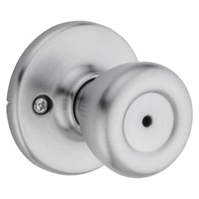 Kwikset 300T 26DRCLRCSBX Privacy Lockset, Satin Chrome, ADA Compliant, 1-7/8 in Dia Knob