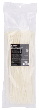 ProSource CV280-1003L Cable Tie, 70 mm Max Bundle Dia, Self-Lock Locking, Nylon, Clear