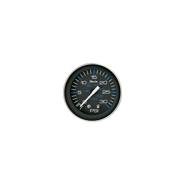 Faria Coral Black 2″ Water Pressure Gauge Kit 30 PSI