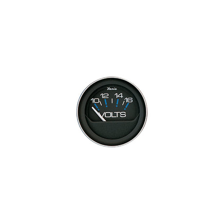 Faria Coral Black 2″ Voltmeter Gauge (10-16 VDC)