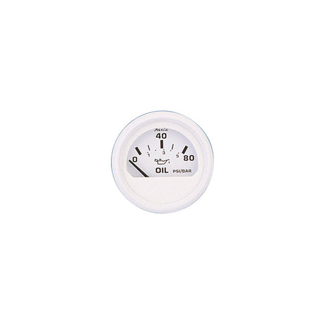 Faria Dress White 2″ Oil Pressure Gauge 80 PSI