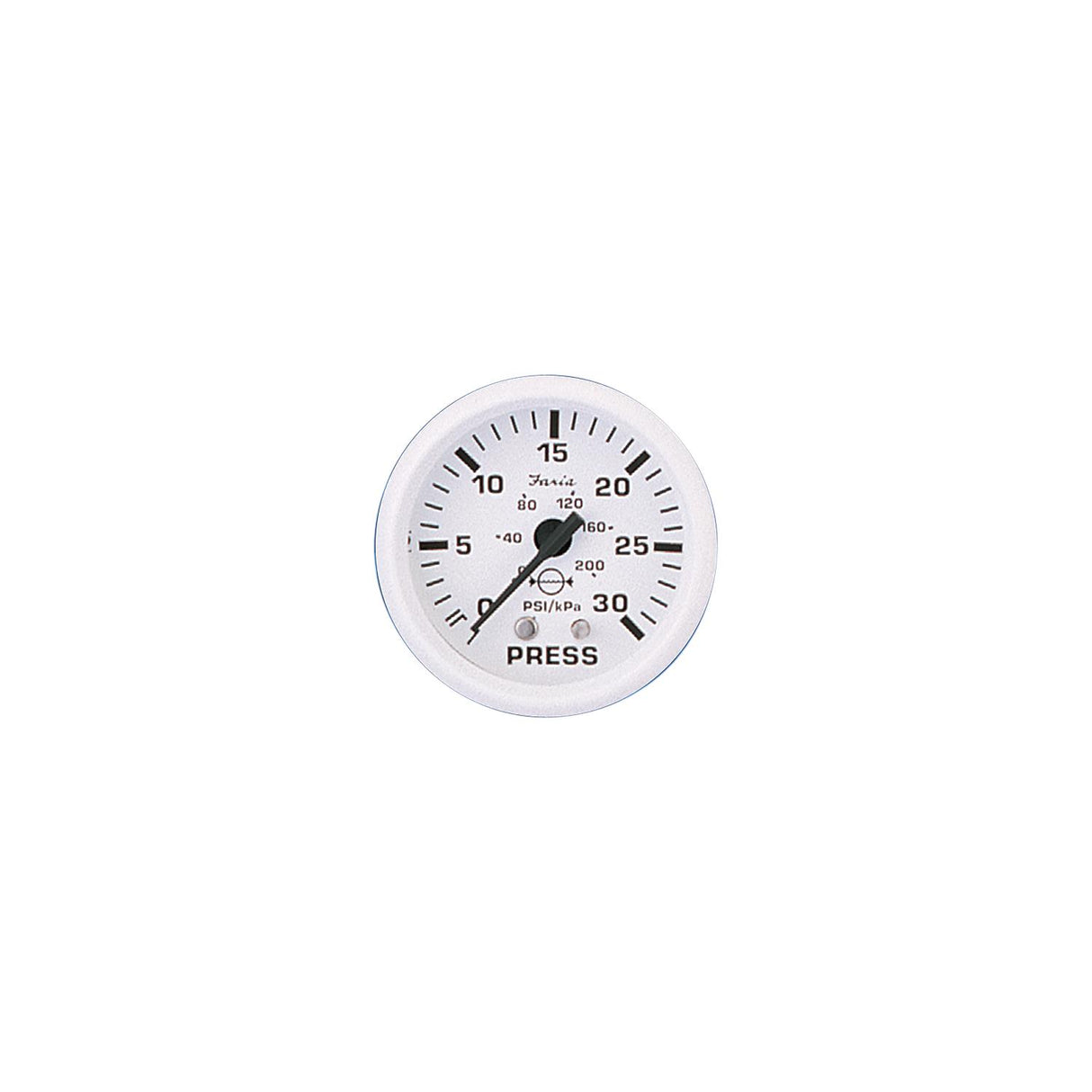 Faria Dress White 2″ Water Pressure Gauge Kit 30 PSI