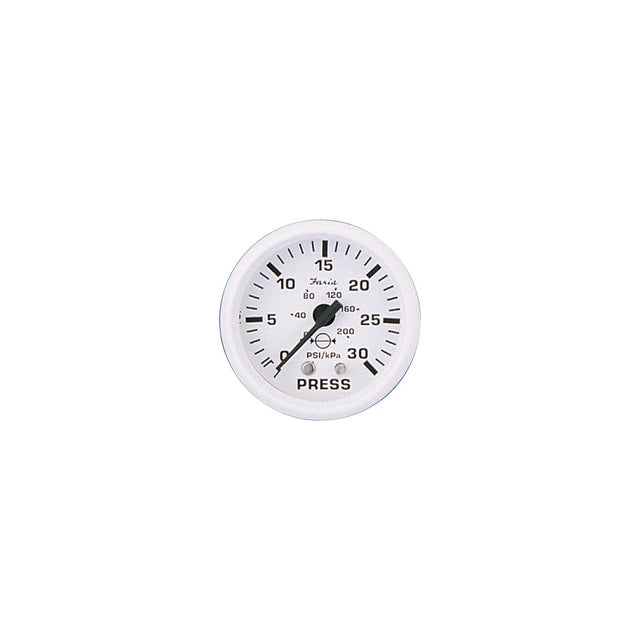 Faria Dress White 2″ Water Pressure Gauge Kit 30 PSI